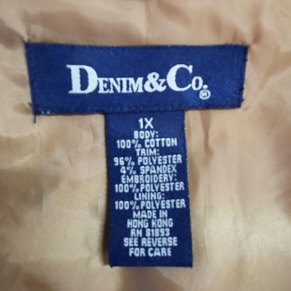 Plus Size Denim & Co. Embroidered Jacket - Picture 3 of 11